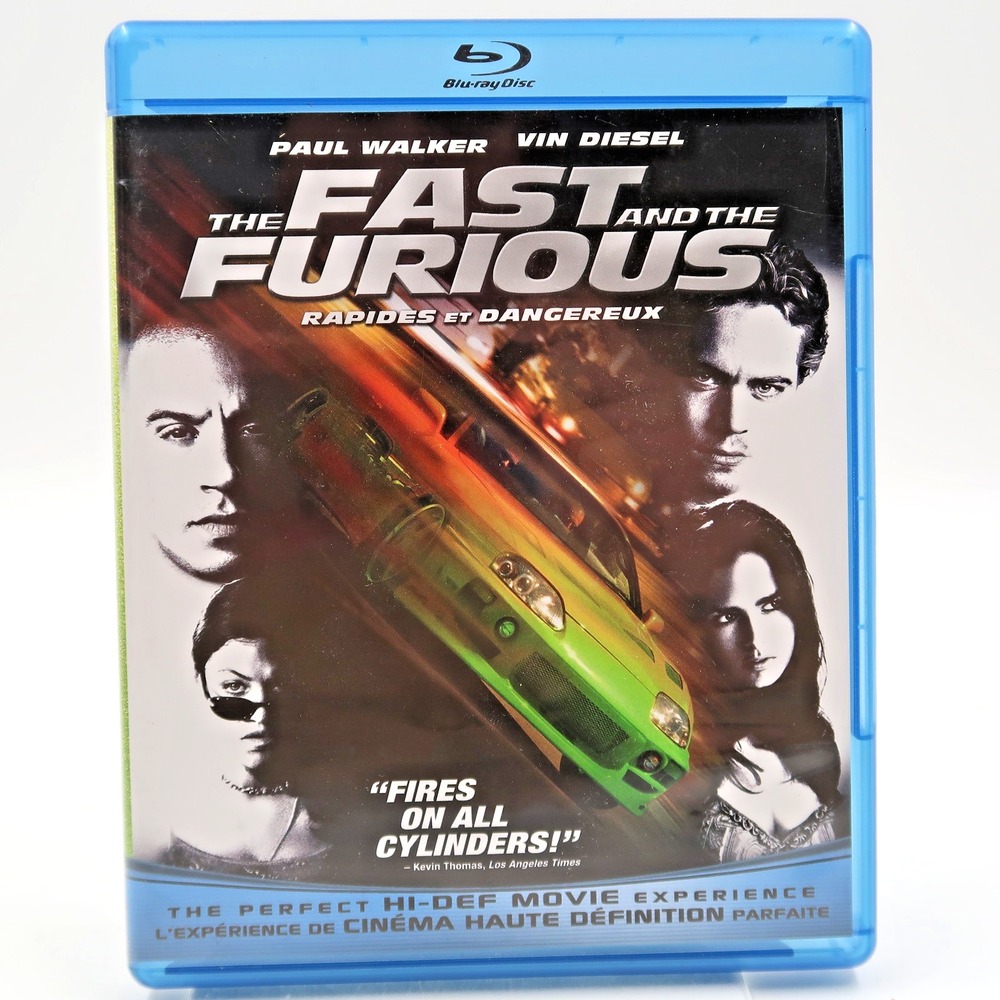 The Fast and the Furious Blu-ray 2001 Vin Diesel Paul Walker Action Movie